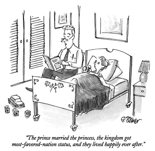"The prince married the princess, the kingdom got most-favored-nation status, and they lived happily ever after."
