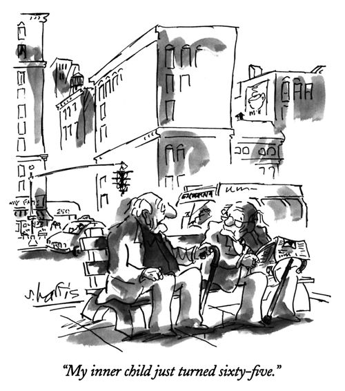 "My inner child just turned sixty-five."