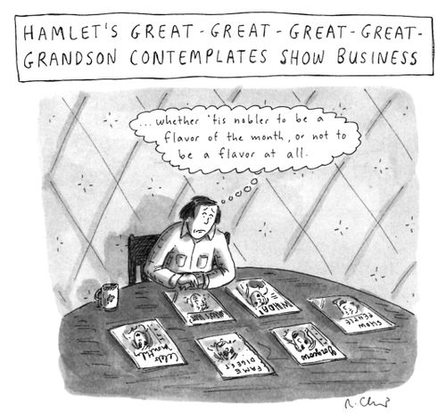 Hamlet's Great-Great-Great-Great Grandson Contemplates Show Business.