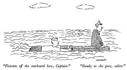 "Flotsam off the starboard bow, Captain."