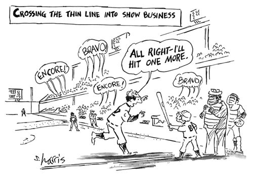 Crossing the thin line into show business