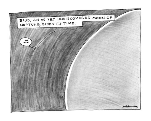 Spud, an as yet undiscovered moon of Neptune, bides its time."