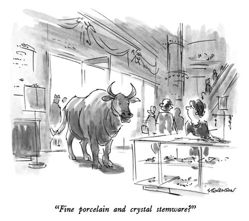 "Fine porcelain and crystal stemware?"