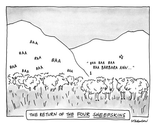 The return of the four sheepskins