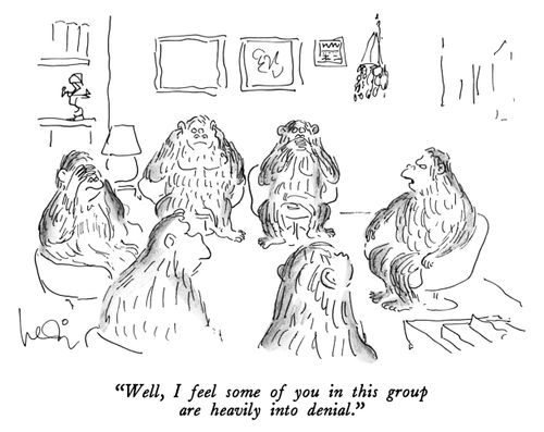 "Well, I feel some of you in this group are heavy into denial."