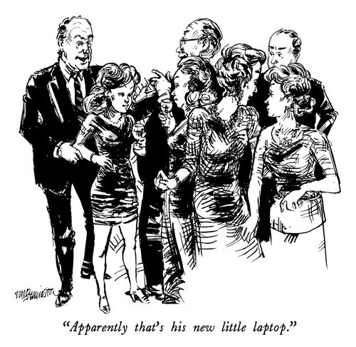"Apparently that's his new little laptop."
