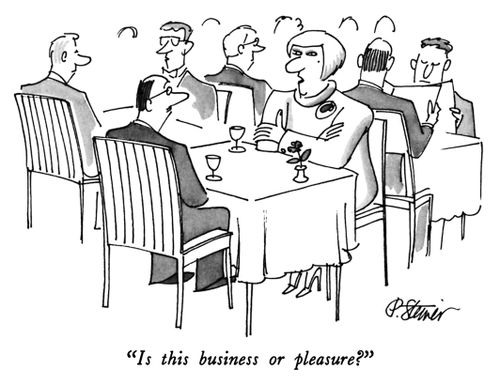 "Is this business or pleasure?"