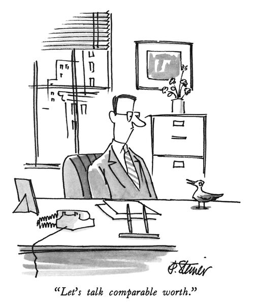 "Let's talk comparable worth."