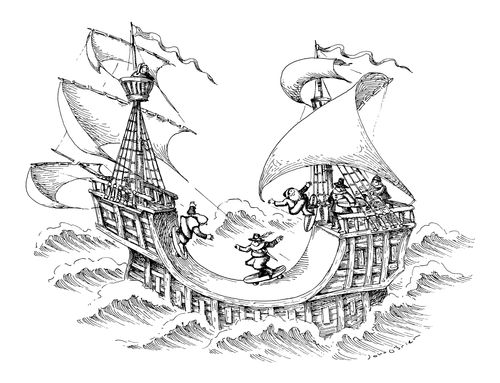 A pirate ship skate park