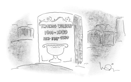 Thomas Wilson 1901-1989 Fax 555-4320 tombstone