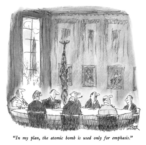 "In my plan, the atomic bomb is only used for emphasis."