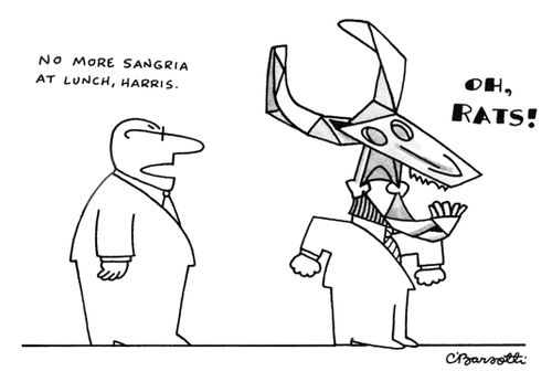 "No more sangria at lunch, Harris."