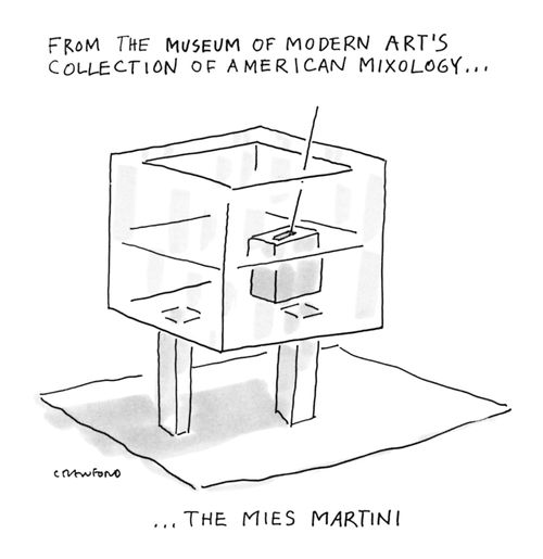 From The Museum Of Modern Art's Collection Of American Mixology......The Mies Martini
