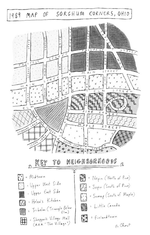 1989 Map Of Sorghum Corners, Ohio
