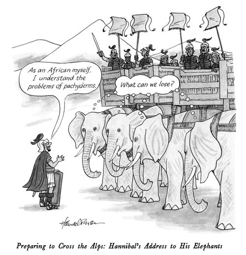 "Preparing to Cross the Alps: Hannibal's Address to his Elephants
