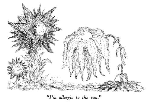 "I'm allergic to the sun."