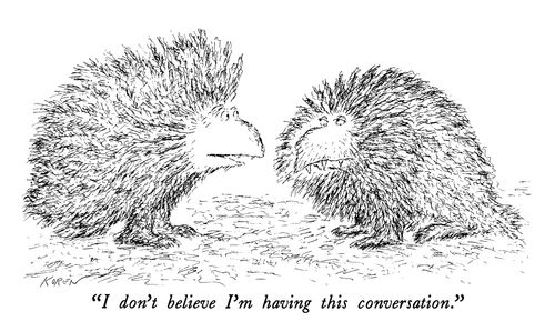 "I don't believe I'm having this conversation."