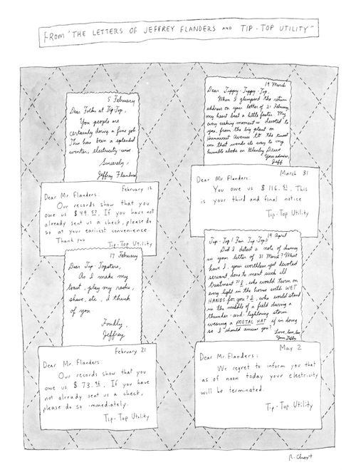 From "The Letters Of Jeffrey Flanders and Tip-Top Utility"