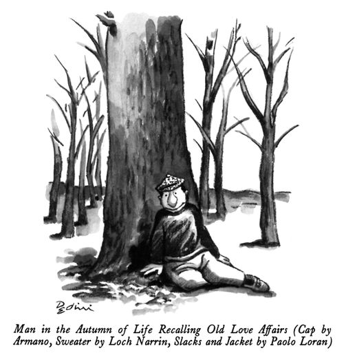 Man in the Autumn of Life Recalling Old Love Affairs