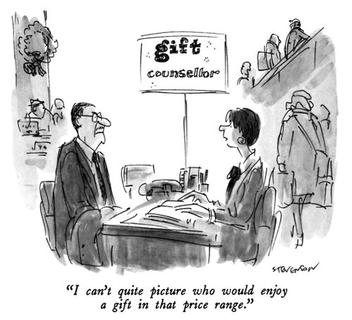 "I can't quite picture who would enjoy a gift in that price range."
