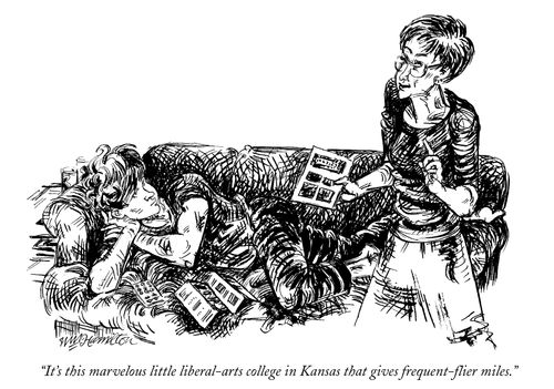 "It's this marvelous little liberal-arts college in Kansas that gives frequent-flier miles."