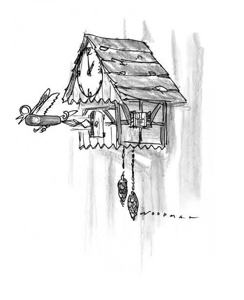 Pocket Knife Birdhouse Clock