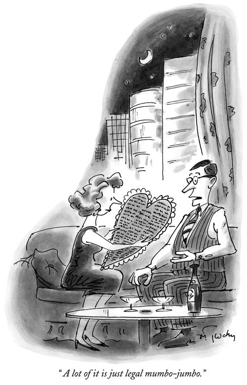 " A lot of it is just legal mumbo-jumbo."