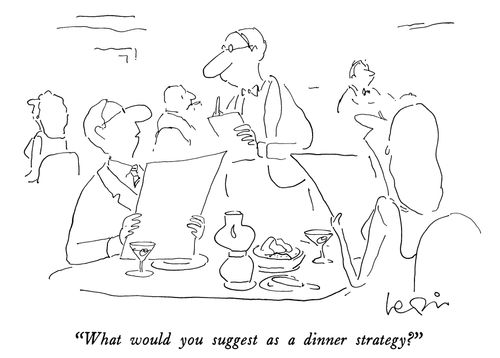 "What would you suggest as a dinner strategy?"