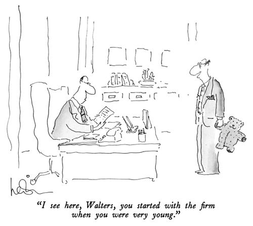 "I see here, Walters, you started with the firm when you were very young."