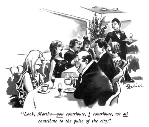 "Look, Martha—you contribute, I contribute, we all contribute to the pulse of the city."