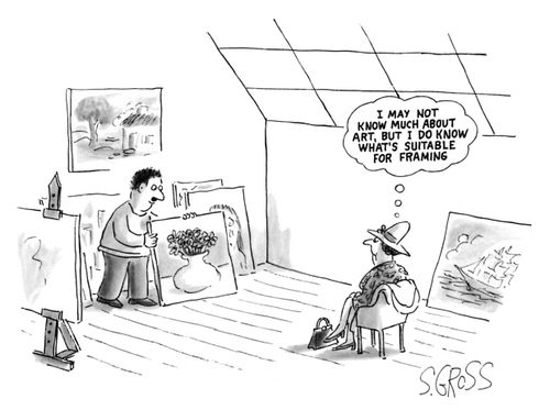 "I may not know much about art, but I do know what's suitable for framing."