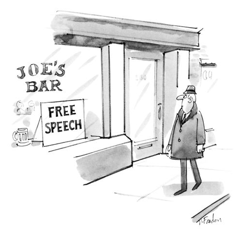 Joe's Bar - free speech