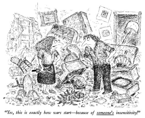 "Yes, this is exactly how wars start—because of someone's insensitivity!"