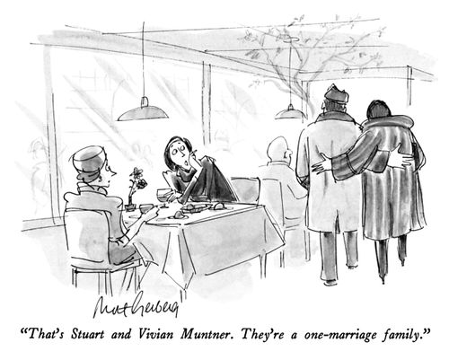 "That's Stuart and Vivian Muntner. They're a one-marriage family."