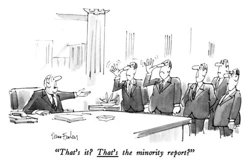 "That's it? That's the minority report?"