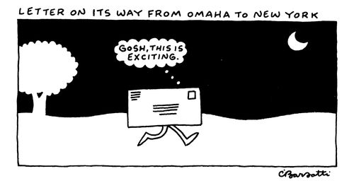 Letter On Its Way From Omaha To New York
