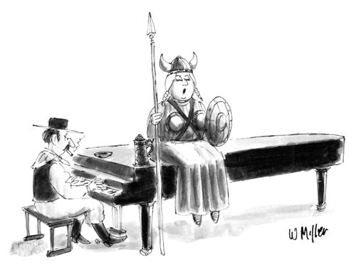 Opera Singer Looking Out of Place Sitting On The Bar Piano
