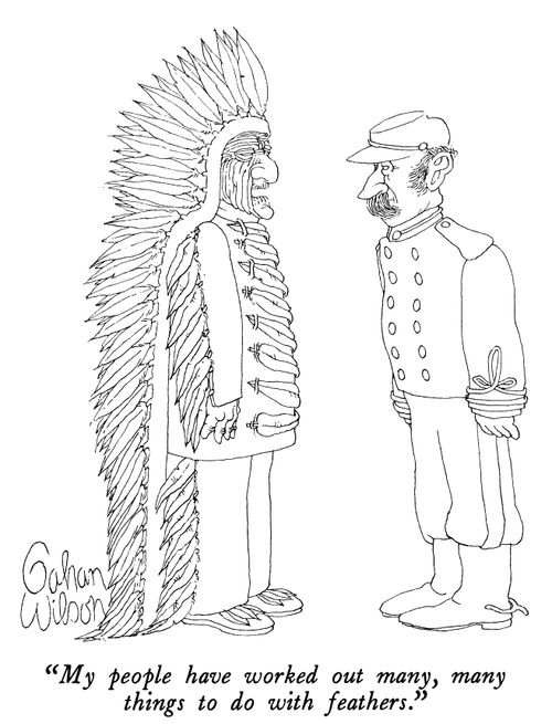 "My people have worked out many, many things to do with feathers."