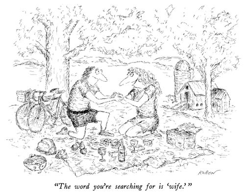 "The word you're searching for is 'wife.' "
