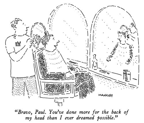 "Bravo, Paul. You've done more for the back of my head than I ever dreamed possible."