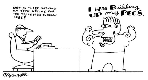 "I was building up my pecs."