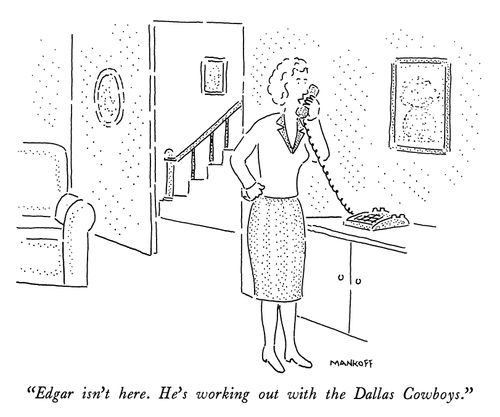 "Edgar isn't here. He's working out with the Dallas Cowboys."