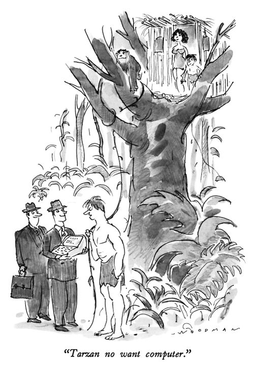 "Tarzan no want computer."