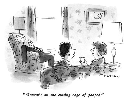 "Morton's on the cutting edge of pooped."