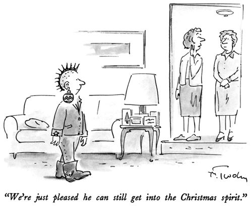 "We're just pleased he can still get into the Christmas spirit."