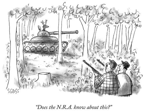 "Does the N.R.A. know about this?"