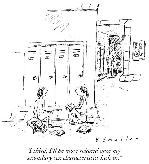 "I think I'll be more relaxed once my secondary sex characteristics kick in."