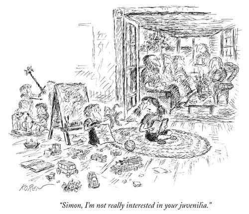 "Simon, I'm not really interested in your juvenilia."