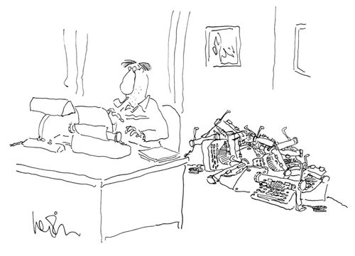 Writer Crumples Up Typewriters Instead Of Drafts