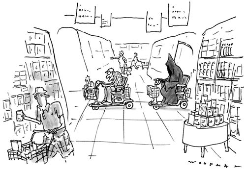 Grim Reaper goes grocery shopping
